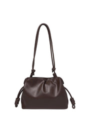 Product shot of the Yumi Crossbody Bag - Chocolate in colour Chocolate, from the back