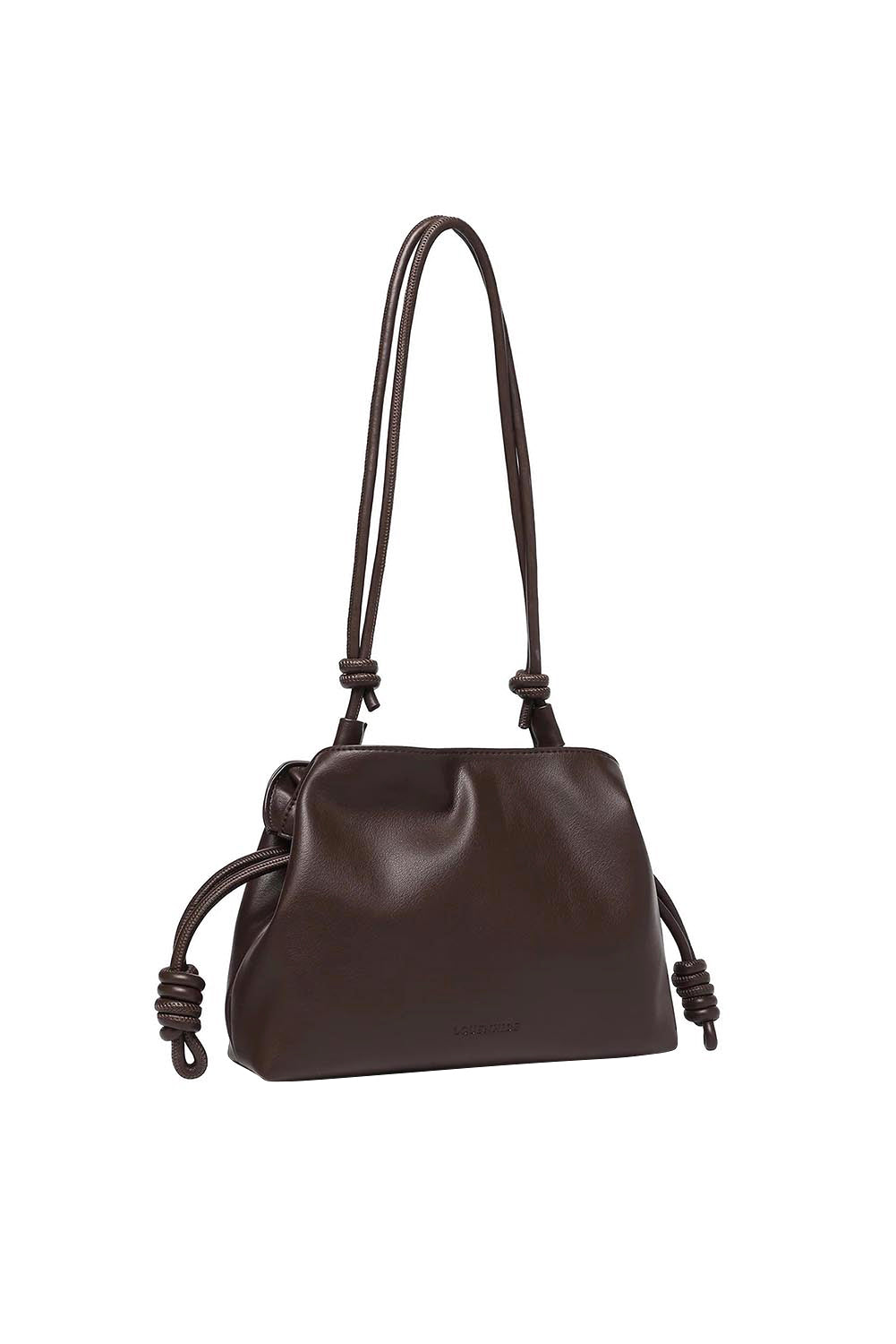 Product shot of the Yumi Crossbody Bag - Chocolate in colour Chocolate, from the back