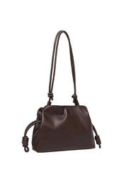 Product shot of the Yumi Crossbody Bag - Chocolate in colour Chocolate, from the back