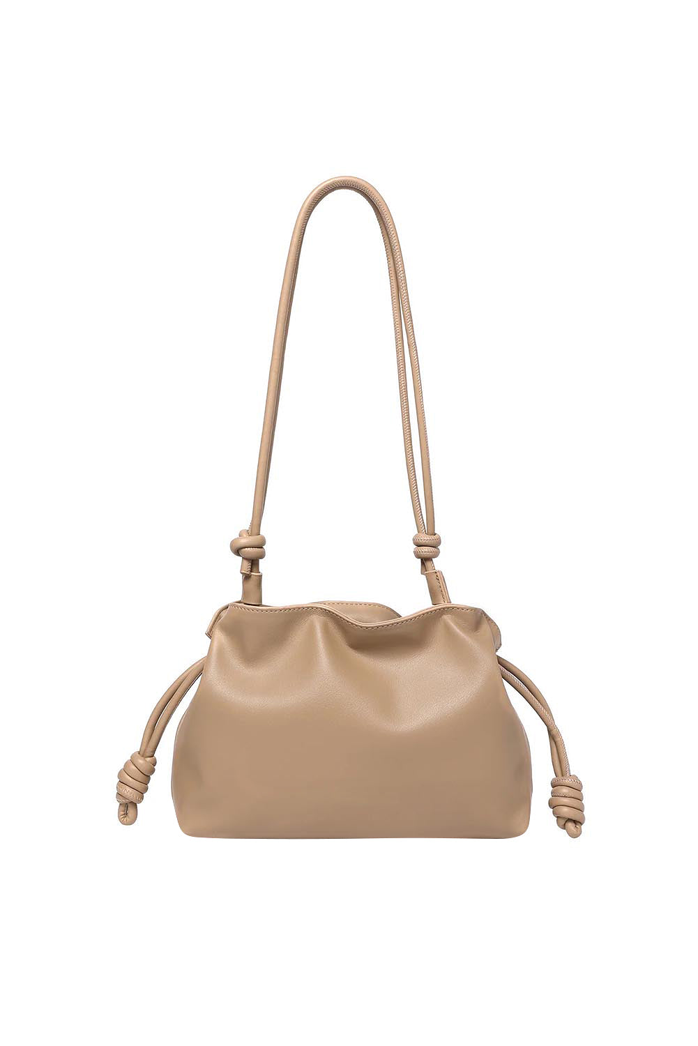 Product shot of the Yumi Crossbody Bag - Nude in colour Nude, from the back