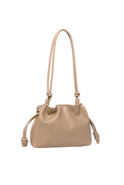 Product shot of the Yumi Crossbody Bag - Nude in colour Nude, showing detail