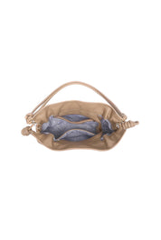 Product shot of the Yumi Crossbody Bag - Nude in colour Nude, showing detail