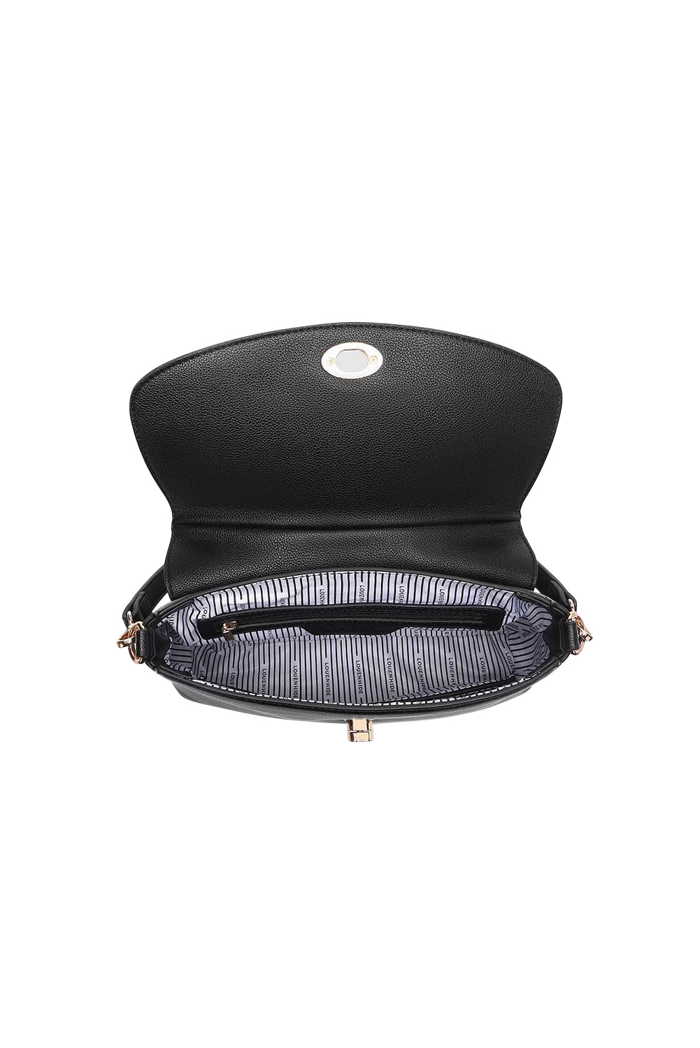 Product shot of the Nisha Shoulder Bag - Black in colour Black, showing detail
