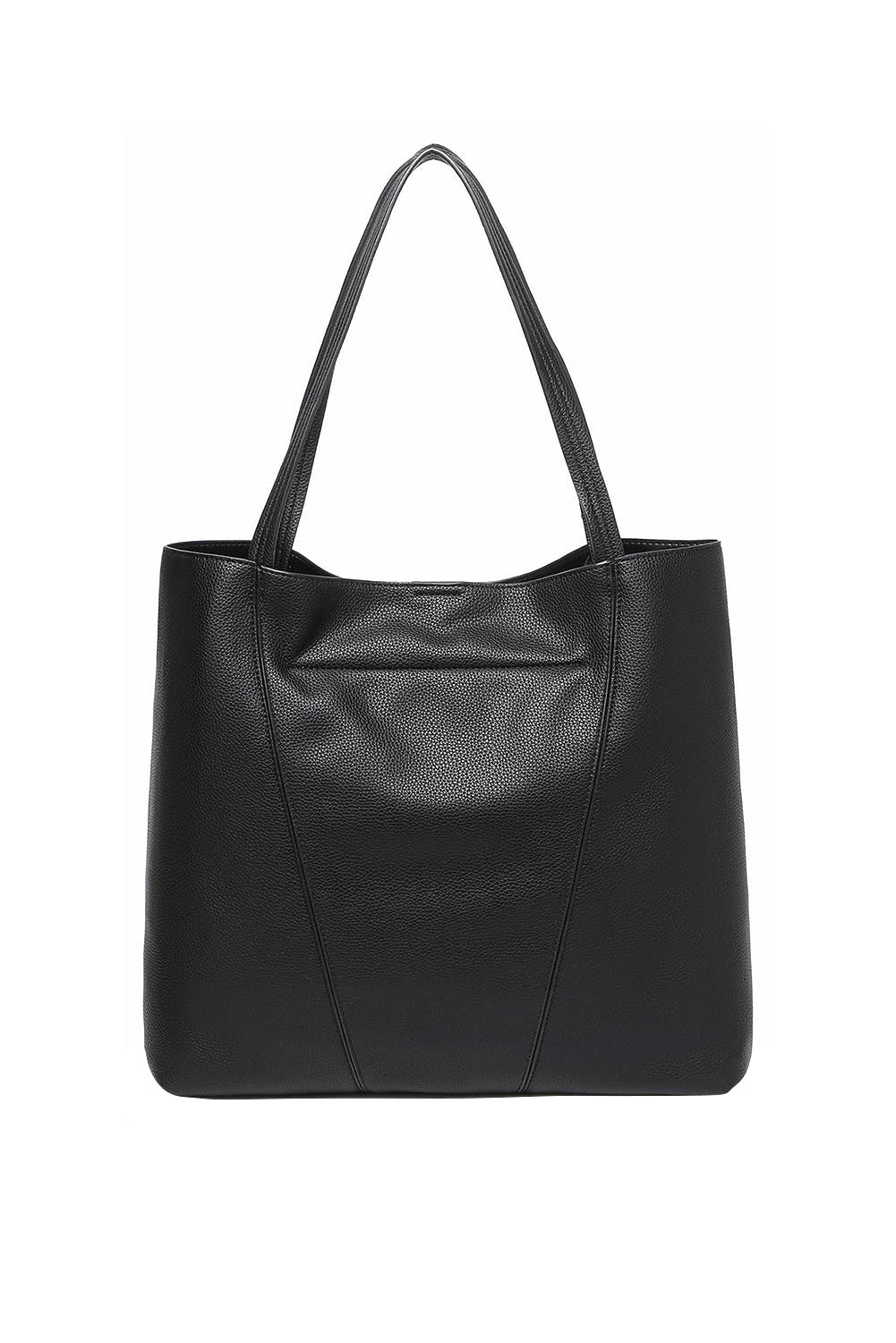 Product shot of the Colby Tote Bag - Black in colour Black, from the back