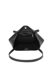 Product shot of the Colby Tote Bag - Black in colour Black, showing detail