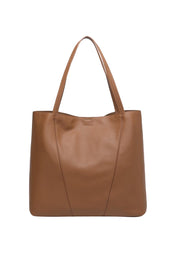 Product shot of the Colby Tote Bag - Tan in colour Tan, from the front
