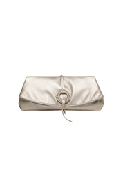 Product shot of the Asha Clutch - Champagnegold in colour Champagnegold, from the front
