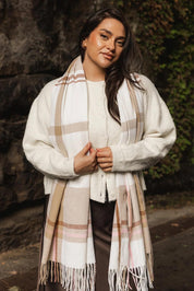 Chester Check Scarf – Blush