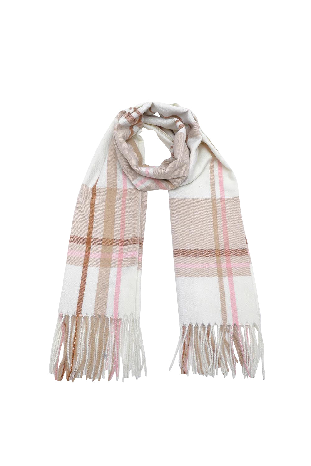 Chester Check Scarf – Blush