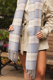 Sommerset Check Scarf – Chambray