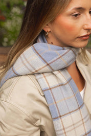Sommerset Check Scarf – Chambray