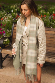 Sommerset Check Scarf – Sagegreen