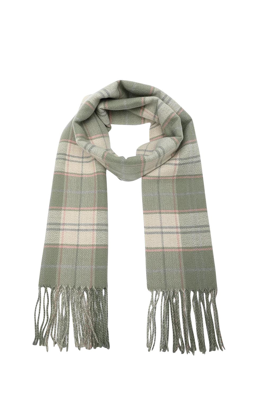 Sommerset Check Scarf – Sagegreen