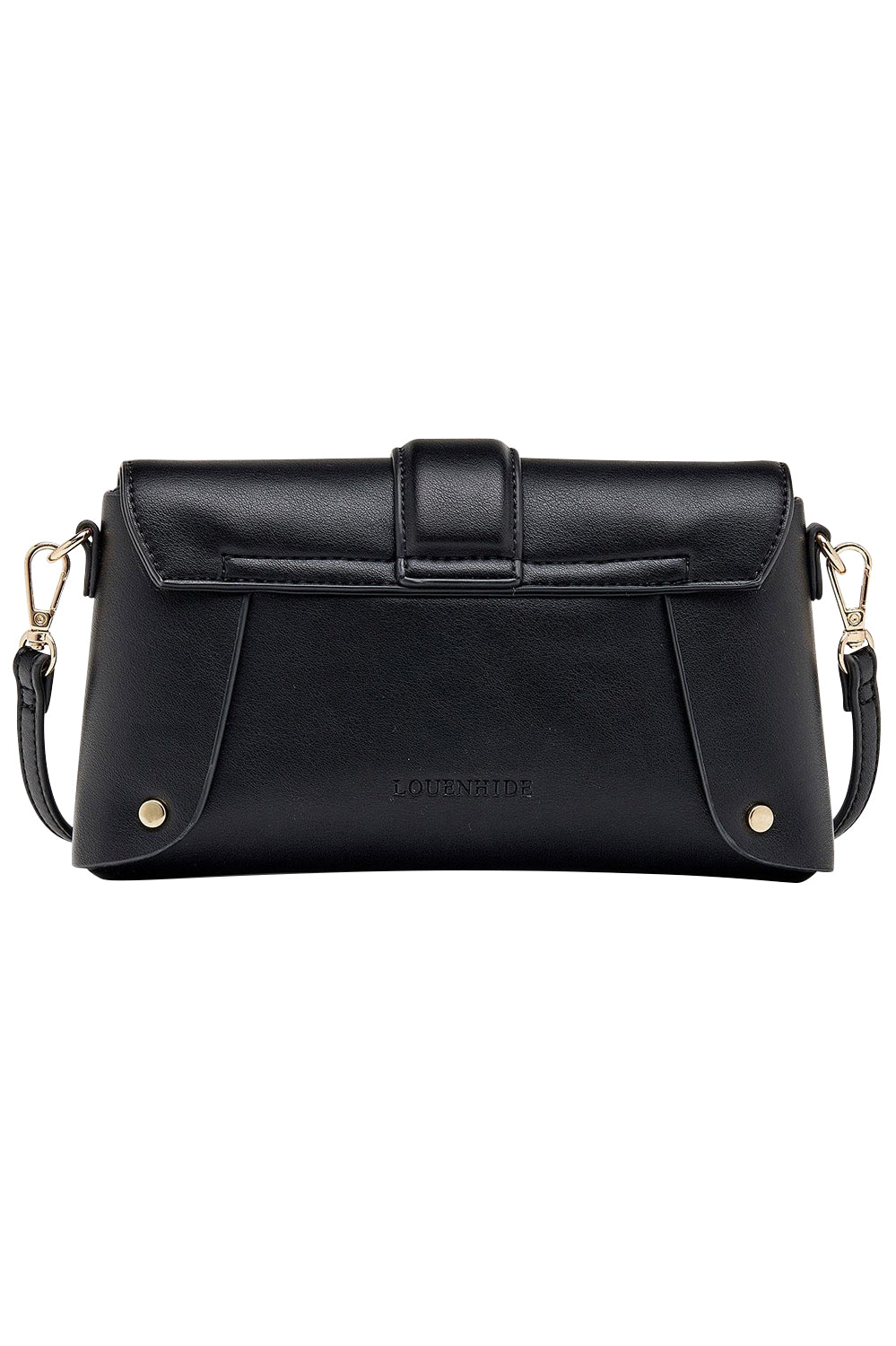 Product shot of the Pixie Crossbody Bag in colour Black (Black), from the back