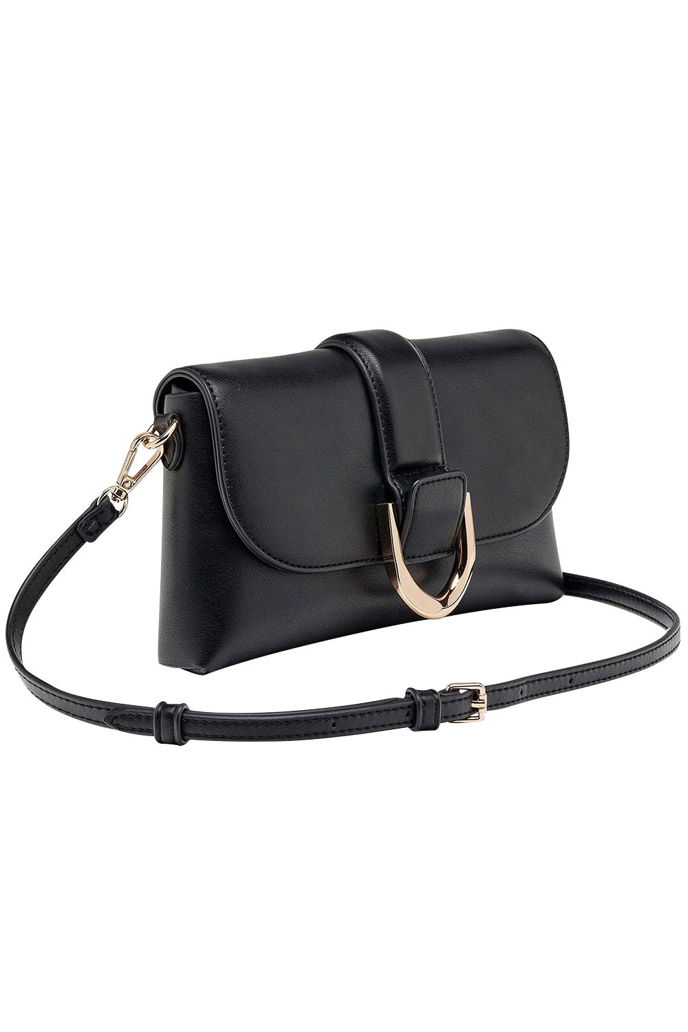 Product shot of the Pixie Crossbody Bag in colour Black (Black), detail