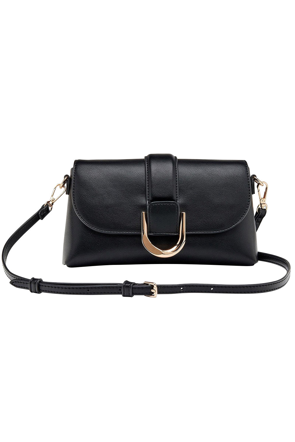 Product shot of the Pixie Crossbody Bag in colour Black (Black), from the front