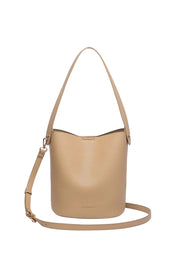Product shot of the Miranda Bucket Bag - Camel in colour Camel, from the front