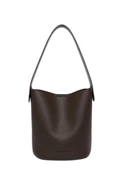 Product shot of the Miranda Bucket Bag in colour Chocolate, detail