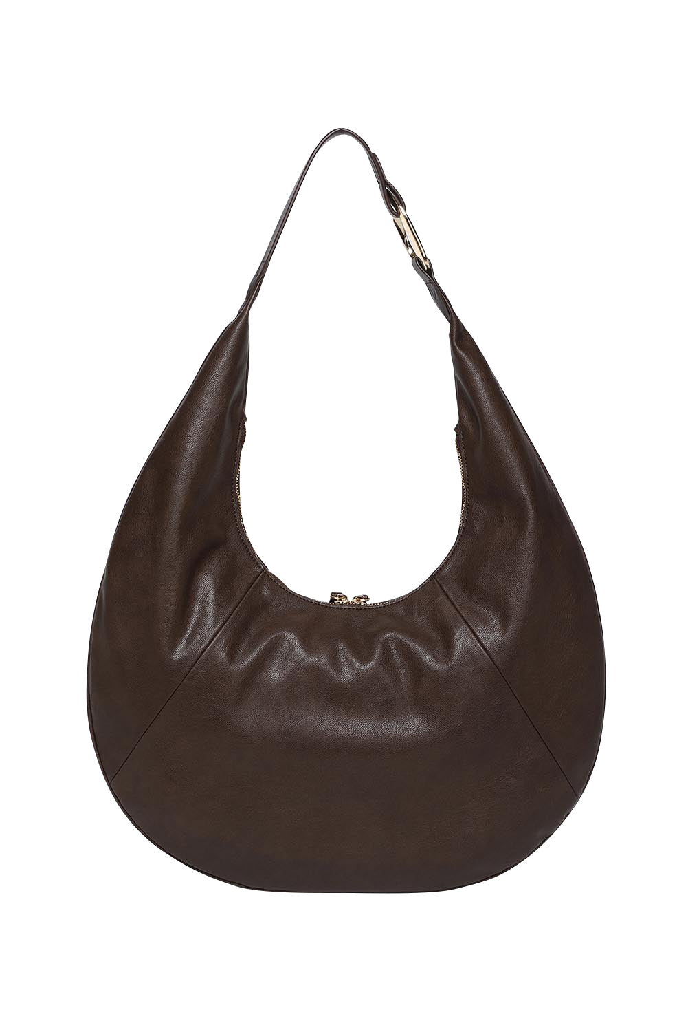Product shot of the Billie Tote Slouch Bag in colour Chocolate, from the back
