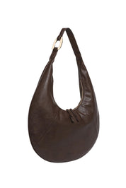 Product shot of the Billie Tote Slouch Bag in colour Chocolate, detail