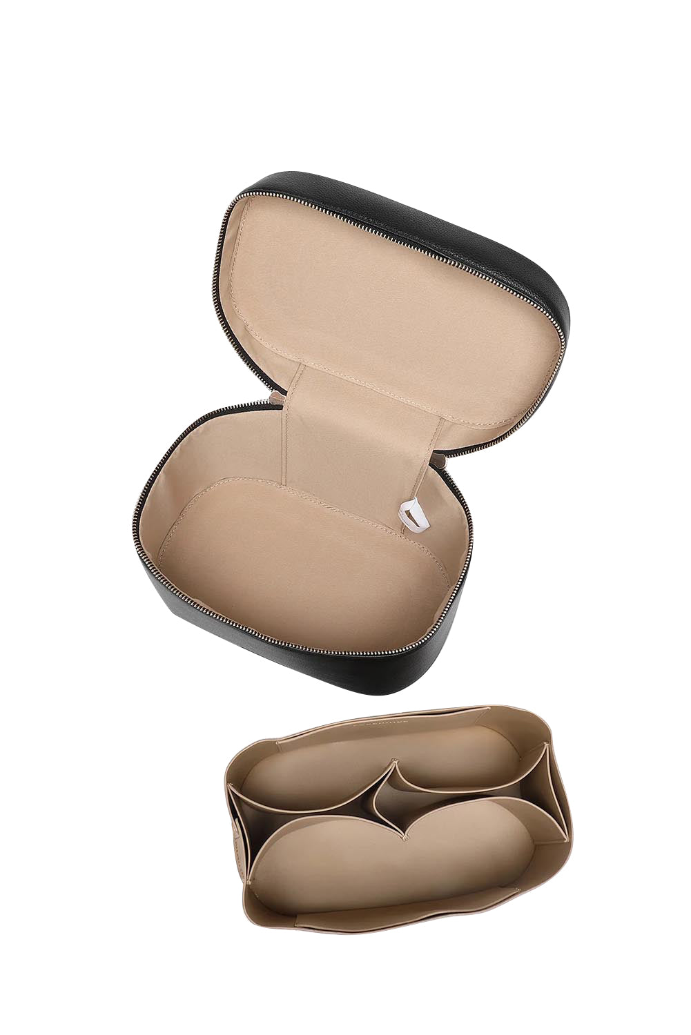 Product shot of the Juliette Toiletries Bag in colour Black (Black), detail