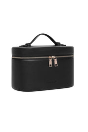 Product shot of the Juliette Toiletries Bag in colour Black (Black), detail