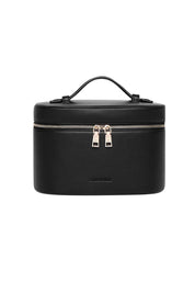 Product shot of the Juliette Toiletries Bag in colour Black (Black), from the front