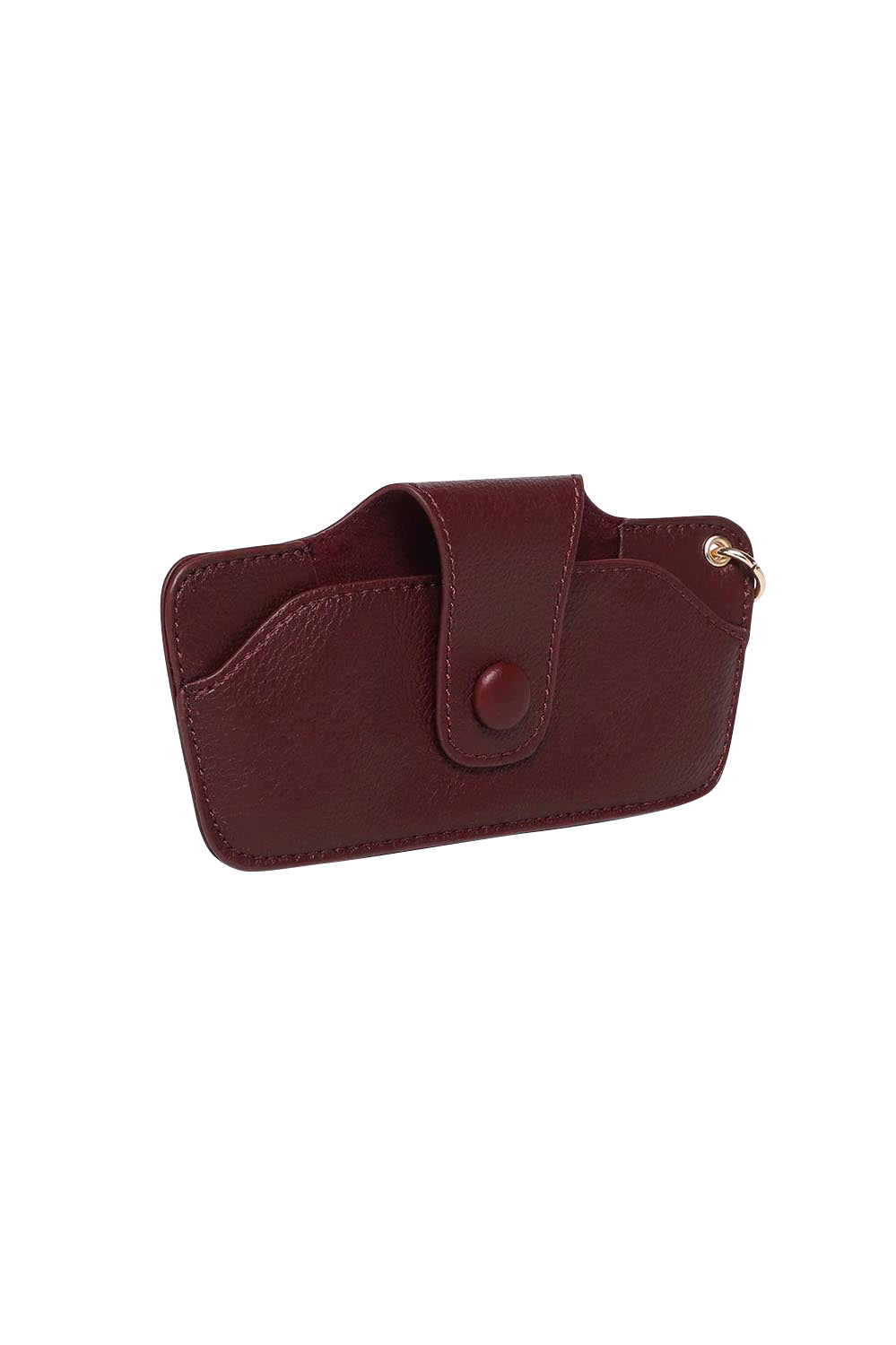 Product shot of the Skittles Glasses Case in colour Burgandy (Red), detail