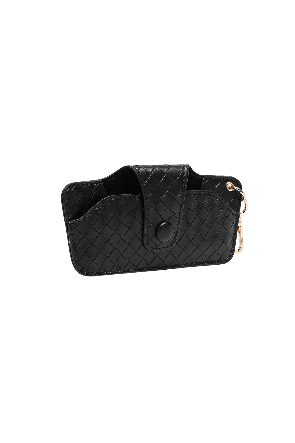 Product shot of the Woven Skittle Glasses Case in colour Black (Black), detail