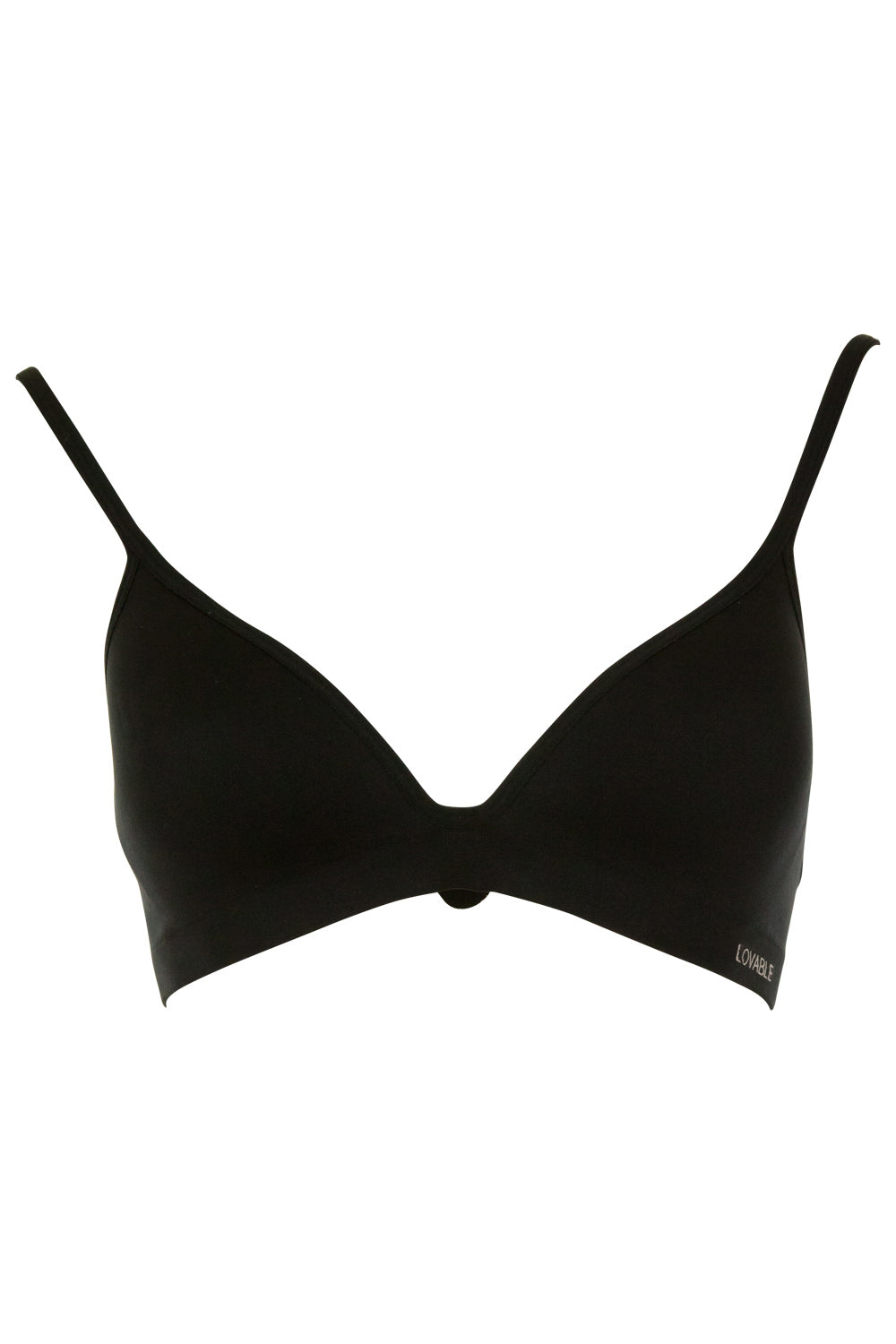 Product shot of the Simply Seamless Wirefree Bra in colour Black (Black), from the front