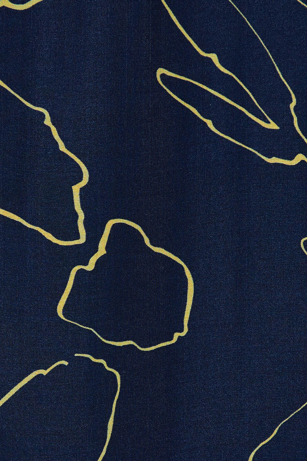Product shot of the Silk Blend Vin colourNeck Tied Top - Navyflower (Blue), detail