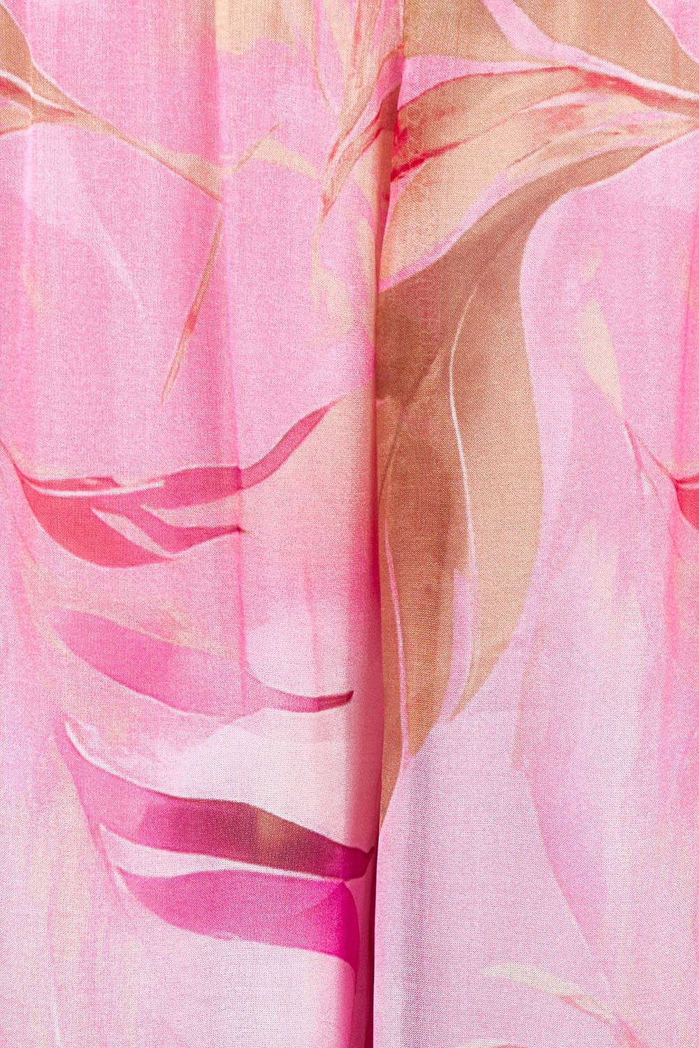 Product shot of the Silk Blend Printed Pant – Pinkprint (Pink), detail