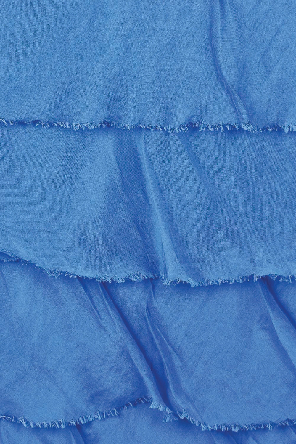 Product shot of the Silk Blend Multi Layers Dress in colour Cobalt (Blue), detail