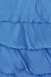 Product shot of the Silk Blend Multi Layers Dress in colour Cobalt (Blue), detail