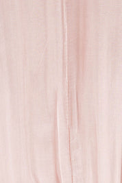 Product shot of the Short Sleeve Silk Dress in colour Blushpink (Pink), detail