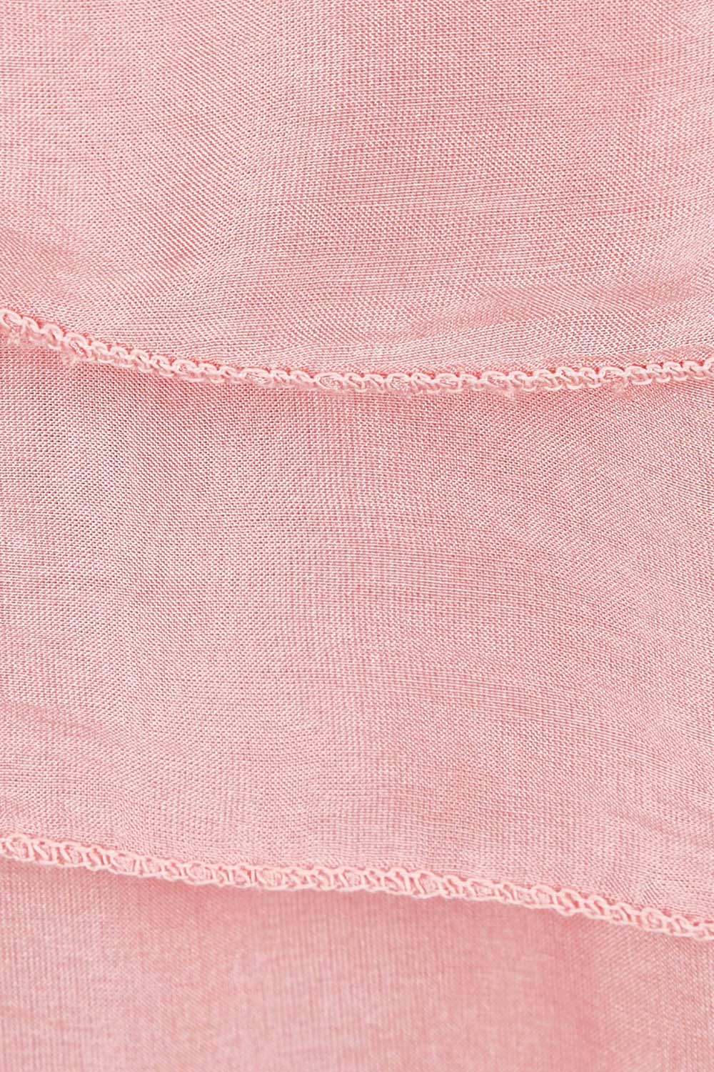 Product shot of the Overlay Silk Dress in colour Darkpink (Pink), detail