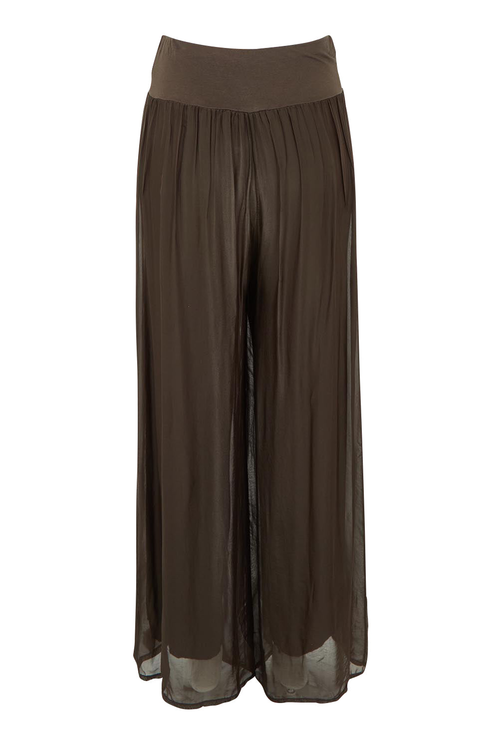 Product shot of the Silk Pant in colour Moro, from the back