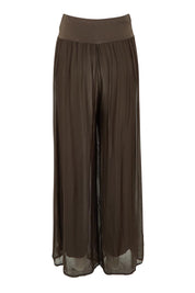 Product shot of the Silk Pant in colour Moro, from the back