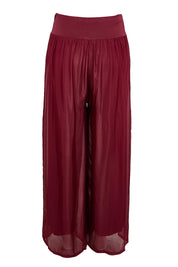 Silk Pant - Wine