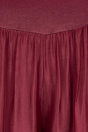 Silk Pant - Wine
