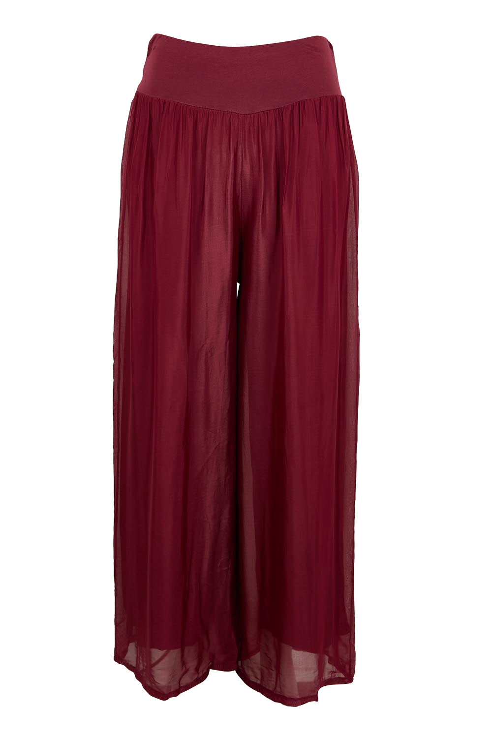 Silk Pant - Wine