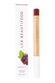 Product shot of the Lipstick Crayon Replenishment in colour Berrybite (Pink), from the front
