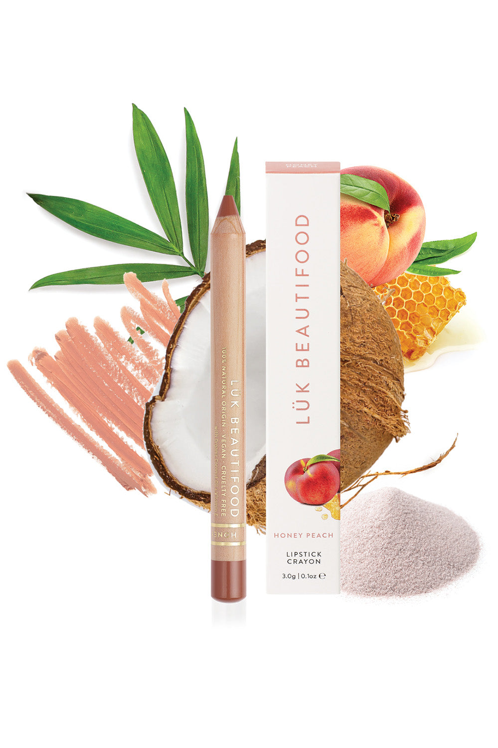 Product shot of the Lipstick Crayon Replenishment in colour Honeypeach (Pink), detail