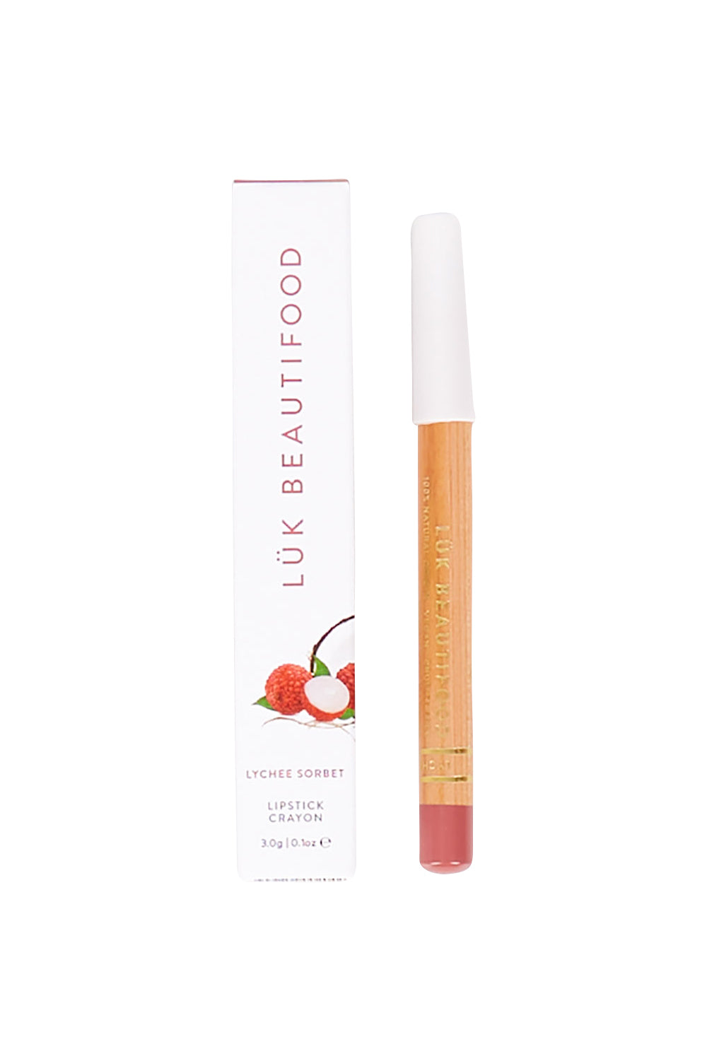 Product shot of the Lipstick Crayon Replenishment in colour Lycheesorb (Pink), from the front