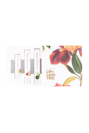 Product shot of the Lip Lash Nourish Trio in colour Espresso (White), from the front