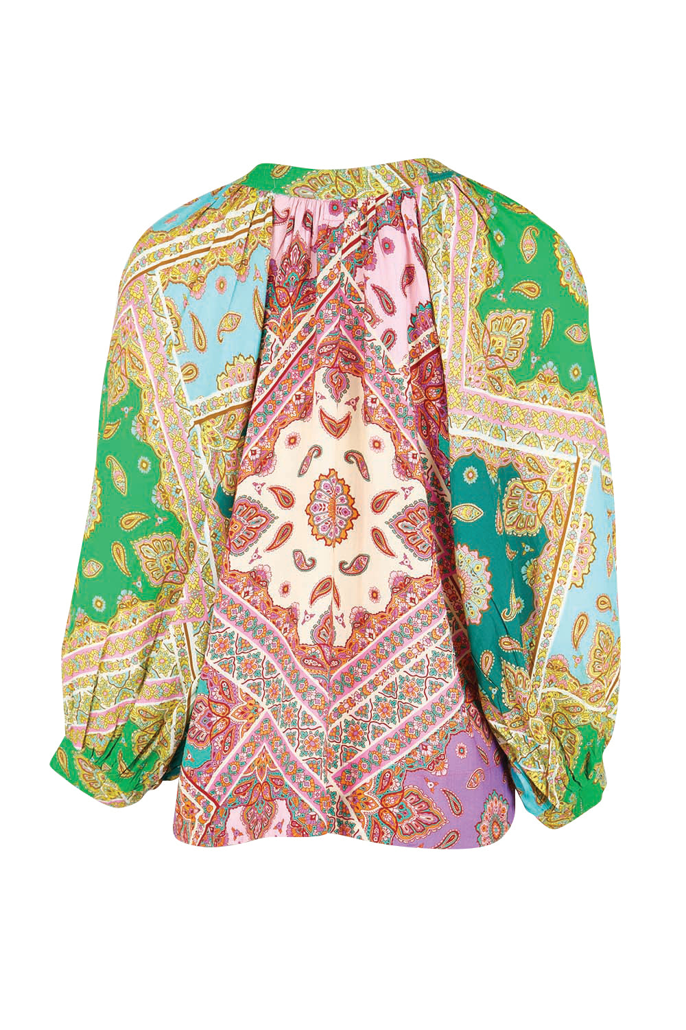 Product shot of the Algarve Top – Multi in colour Multi, from the back