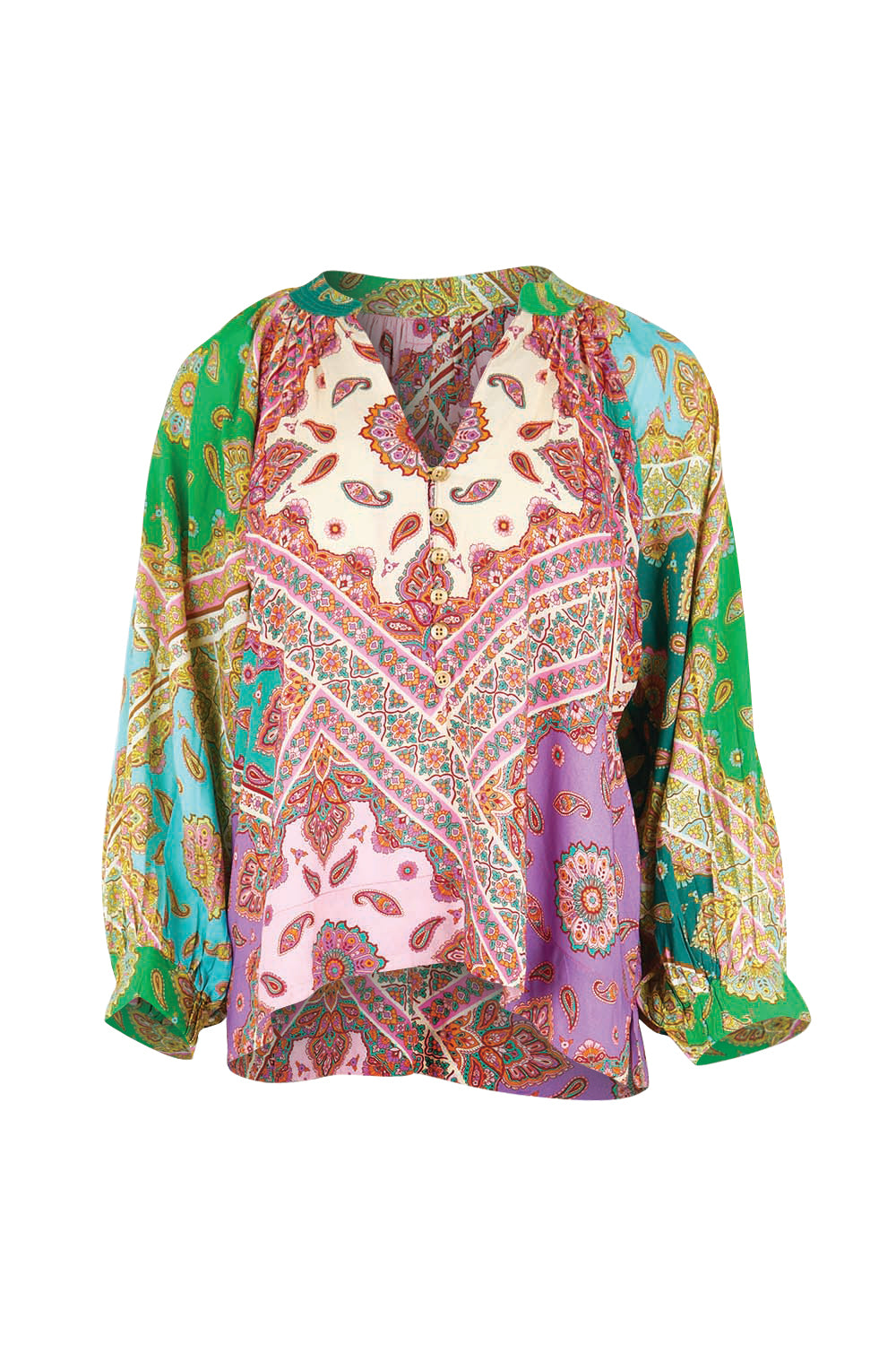 Product shot of the Algarve Top – Multi in colour Multi, from the front
