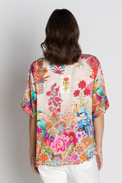 A model wearing the Baglioni Shirt in colour Print, from the back