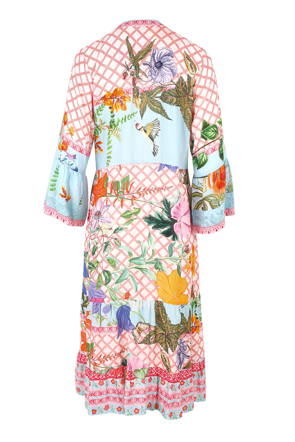 Product shot of the Belize Midi Dress in colour Mist, from the back