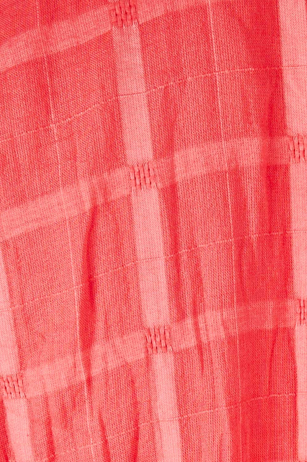 Product shot of the Byron Dress in colour Melon (Pink), detail